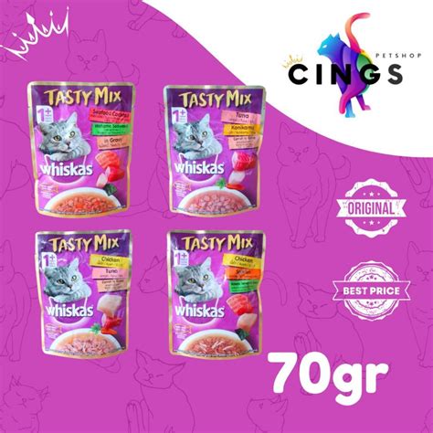 Jual Whiskas Tasty Mix Pouch Gr Wet Food Sachet Shopee Indonesia