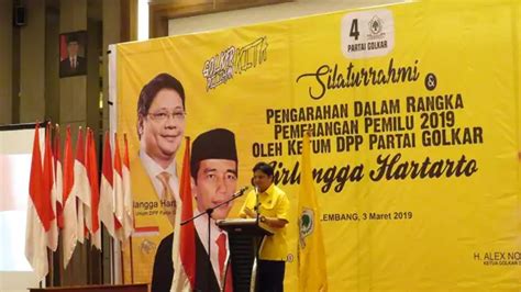 Airlangga Minta Kader Golkar Perjuangkan Visi Misi Nawacita Jilid Ii