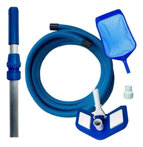 Kit Limpeza Piscina Intex Aspirador Mangueira De 3m Cabo