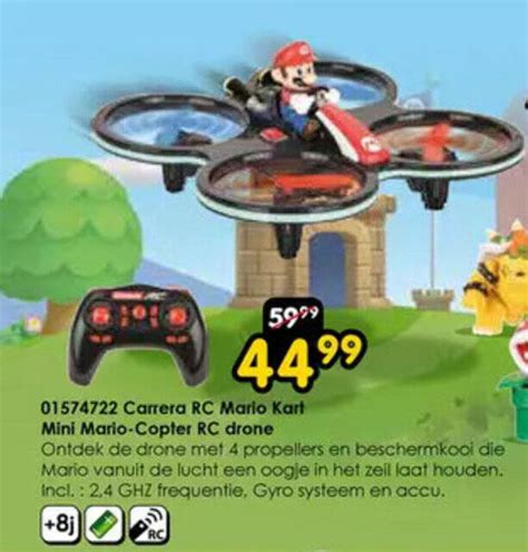 01574722 Carrera RC Mario Kart Mini Mario Copter RC Drone Aanbieding