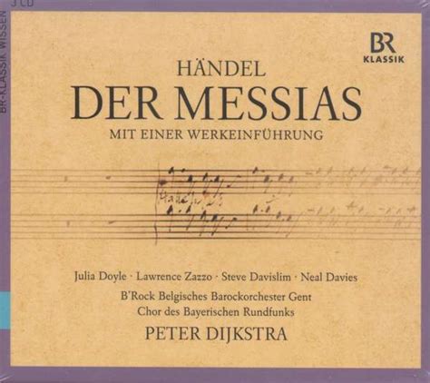 Georg Friedrich H Ndel Der Messias Mit Werkeinf Hrung Cds Jpc