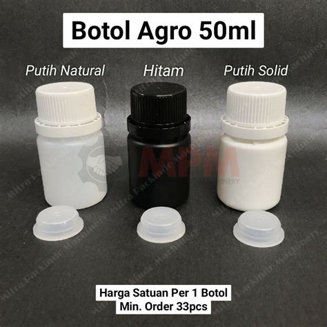 Jual Botol Agro Hdpe Putih Hitam Ml Kecil Botol Labor Ml