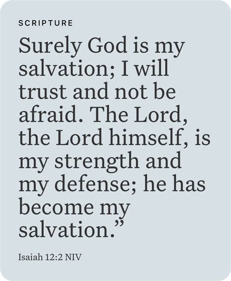 Isaiah Surely God Is My Salvation I Will Trust And Not Be Afraid