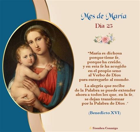 Pin De Marta Elena Machon Diaz En Virgen Mar A Oraci N Diaria Mayo