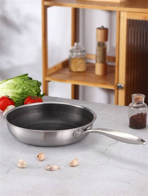 Non Stick Pan Stainless Steel Frying Pan Induction Cooker Gas Stove Frying Wok Kitchen