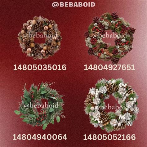 Bloxburg Winter Wreath Decals Christmas Decals Holiday Decals