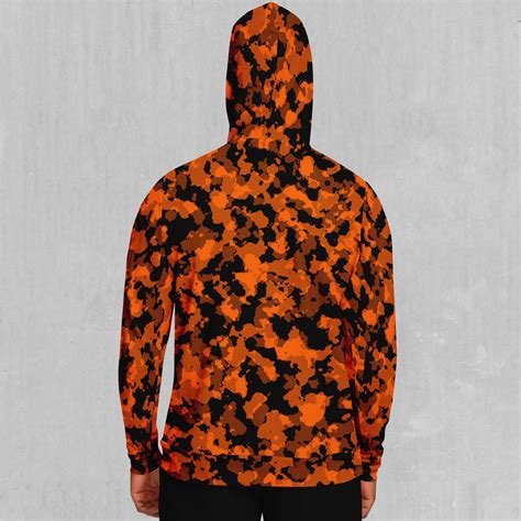 Savage Orange Camo Streetwear Camouflage Polyester Hoodie - Azimuth ...