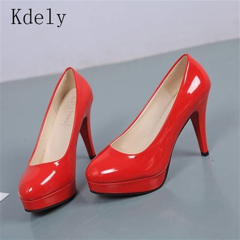 Women Pumps Fashion Classic Patent Leather High Heels Shoes Nude Sharp