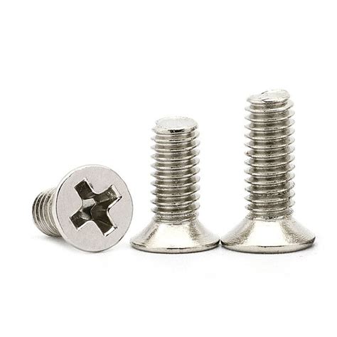 Steel Nickel Plating Precision Screws Flat Head Phillips Drive WKOOA