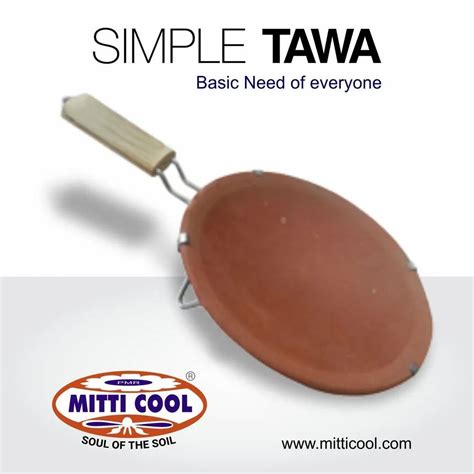 reddish brown clay simple tawa  handle   cookware