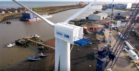 Port Of Blyth Wind Training Turbine Stands Complete Video Offshore Wind