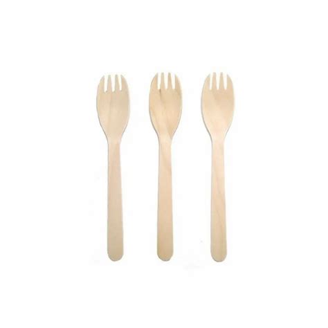 Natural Biodegradable Wooden Disposable Sporks For Kitchen Size