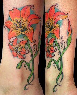 Tattoos Designs Gallery: Lily Flower Tattoos