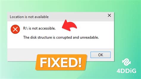 How To Fix Disk Structure Is Corrupted And Unreadable YouTube