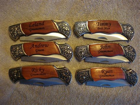 4 Personalized Engraved Pocket Knives Perfect Ts For Best Man