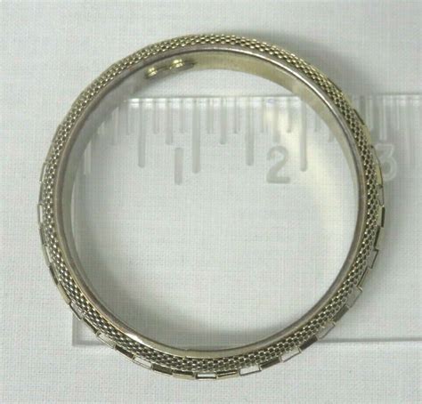 Vintage Graziano Mesh Chain Design Gold Tone Bracel Gem