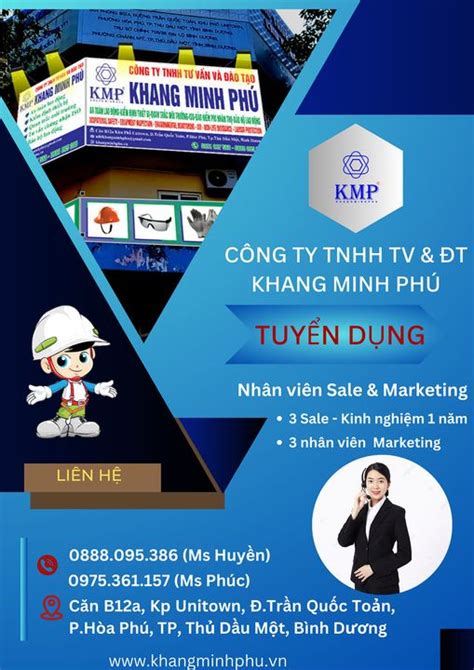 Công ty TNHH Tư vấn và Đào tạo Khang Minh Phú đang có nhu cầu tuyển