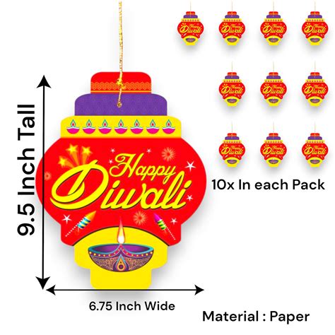 Buy 10ct paper happy diwali hanging diwali decoration diwali decor diwali