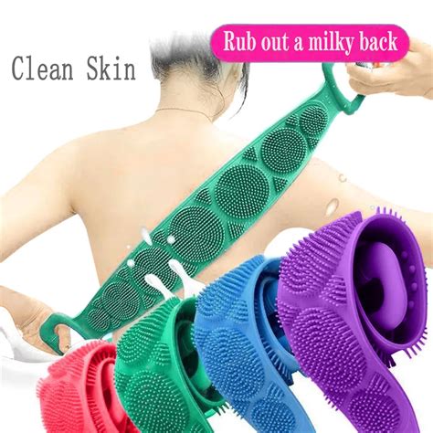 70cm Magic Silicone Brushes Bath Towels Rubbing Back Peeling Body