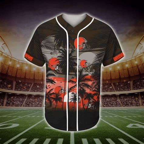 Buy Cleveland Browns Tropical Baseball Jersey Dtbb031207 Homefavo