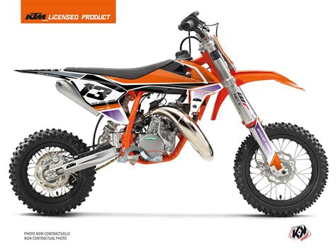 Kit Déco Moto Cross SHAW KTM 50 SX Violet Kutvek