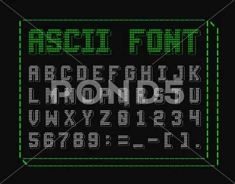 ASCII Font: Vector, Graphic, Illustration #238511369 | Pond5