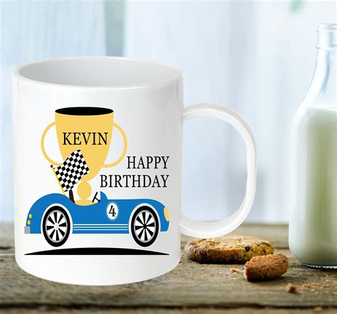 Personalized Race Car Mug Kids Trophy Mug Childs Race Car - Etsy