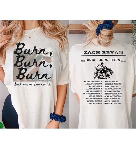 Vintage Zach Bryan The Burn Tour 2023 Shirt Zach Bryan Merch Sold By