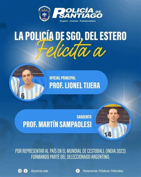 Dos Polic As Santiague Os Formar N Parte De La Selecci N Argentina De