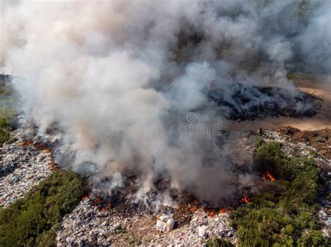 Environmental Pollution of Burning Wastes Stock Image - Image of ...