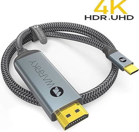 Amazon USB C To HDMI Cable 6FT 4K Home Office WARRKY Gold Plated