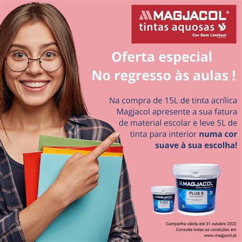 REGRESSO ÀS AULAS promoção Magjacol Cor sem Limites