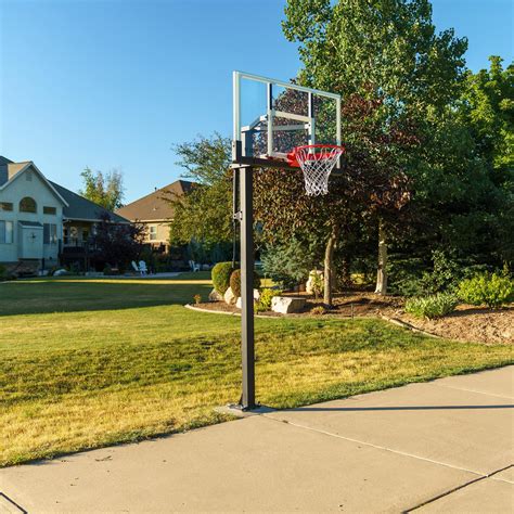 Lifetime Height Adjustable Bolt Down Basketball Hoop 54 Tempered