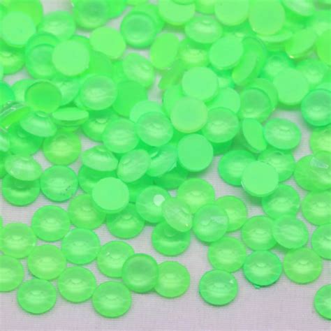 NEW Fluorescent Neon Lime Green Glass Glow In UV Light Non Hot Fix Ss6 Ss8 Ss10 Ss12 Ss16 Ss20