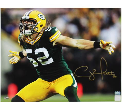 Clay Matthews Signed Green Bay Packers Unframed Nfl Photo