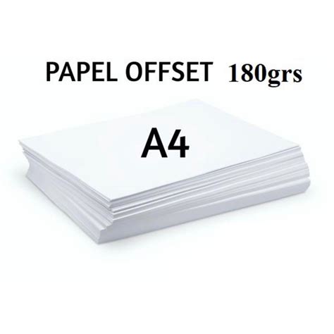 Papel Offset 180g Formato A4 Pacote 100 Folhas Shopee Brasil