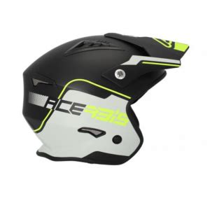 Capacete De Trial Acerbis Jet Aria Preto Fluor Amarelo