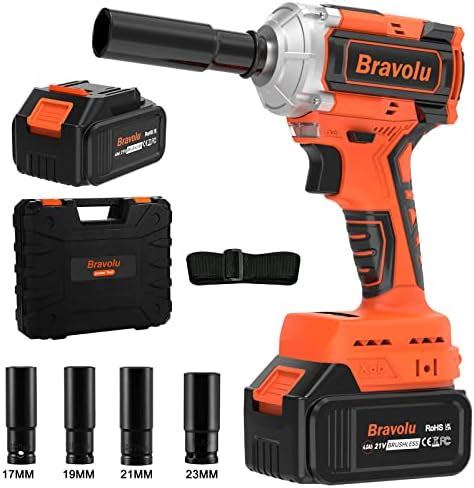 Bravolu Cordless Impact Wrench High Torque Max N M Wrench V