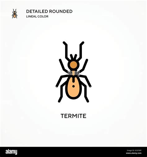 Termite Vector Icon Modern Vector Illustration Concepts Easy To Edit