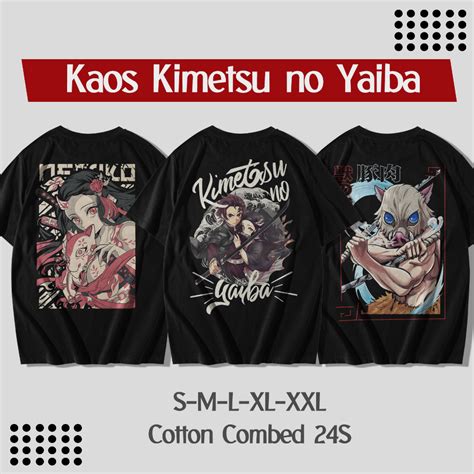 Jual Cwm Kaos Anime Kimetsu No Yaiba S Xxl Pria Dan Wanita Shopee