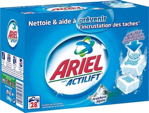 Ariel Lessive Tablettes Fra Cheur Alpine Lavages Boites