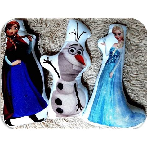 Almofada Personagem Contorno Frozen Anna Elsa E Olaf Shopee Brasil