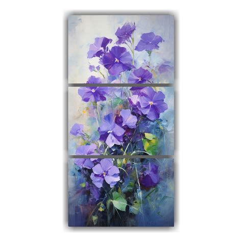 Cuadro Abstracto De Flores Violetas En Estilo Estilo óleo De Alta