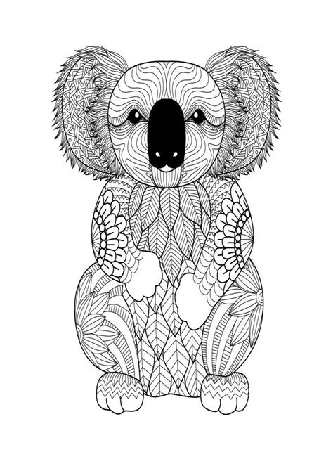 Mindfulness Coloring Koala Bear Coloring Pages Animal Coloring Pages