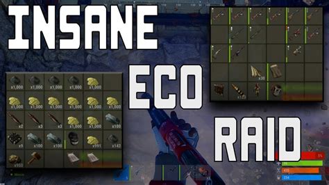 Most Profitable Eco Raid In Rust On A Zerg Going Deep Youtube