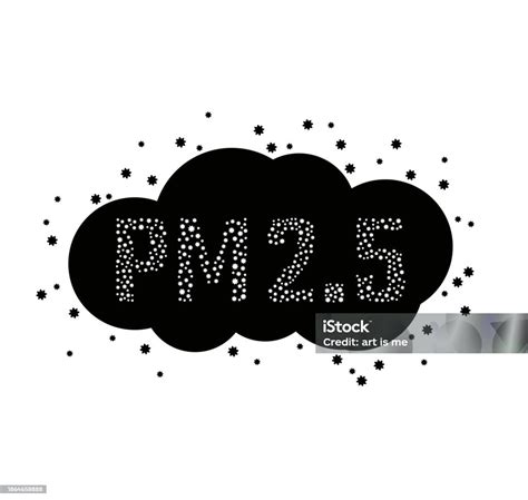 Pollution Pm25 Icon Dust In The Air Safety Concept Vector Illustration