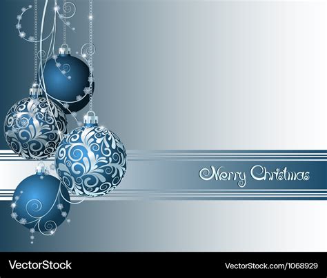 Blue Christmas Card Royalty Free Vector Image Vectorstock