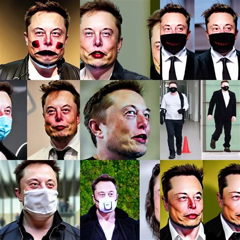 Elon Musk Wearing Mask With Elon Musks Face Stable Diffusion