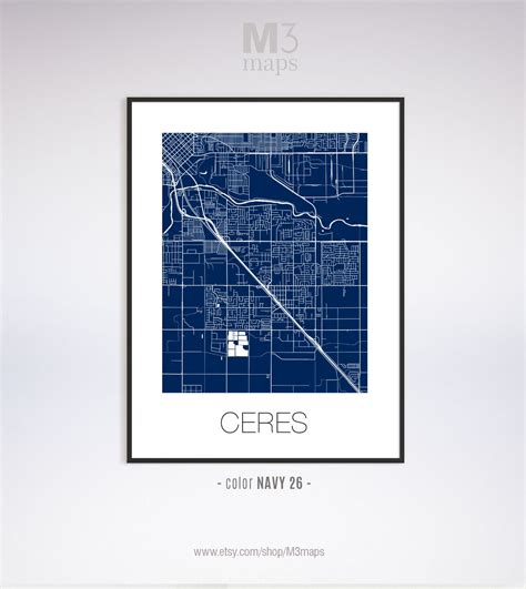 Ceres California Ceres CA Map Ceres Map Ceres Print Ceres | Etsy