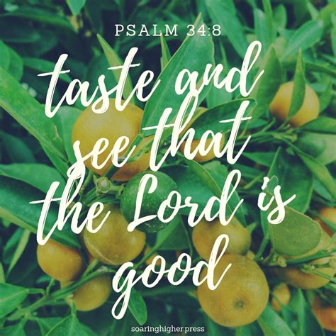 Taste And See Taste And See The Lord Is Good Psalms